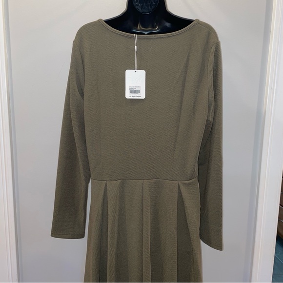 NWT olive green dress by White Mark - Picture 3 of 6